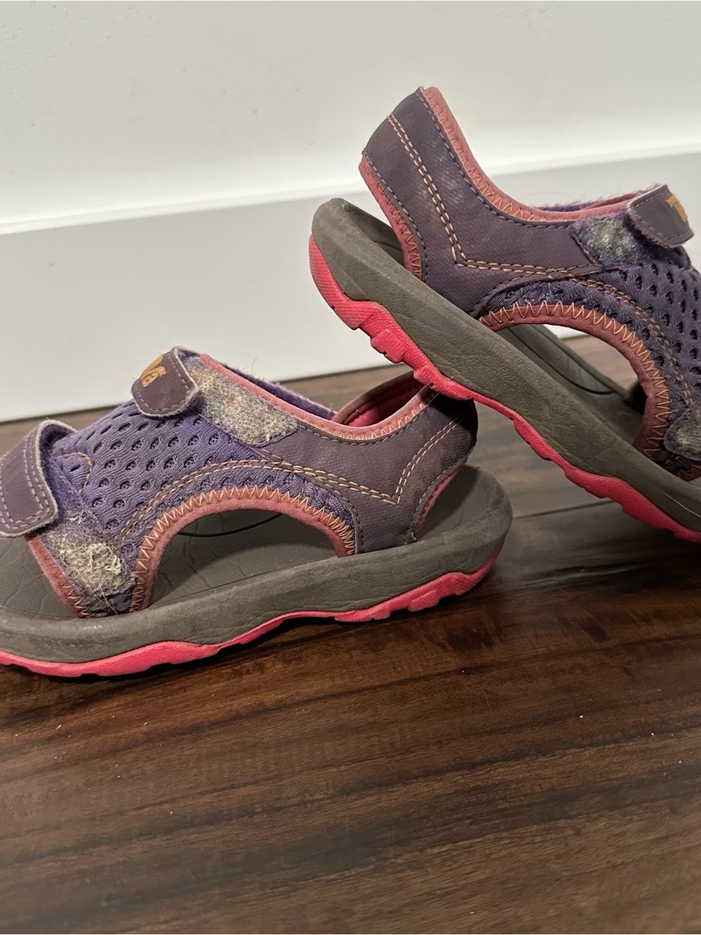 Teva Purple Kids Sandals with Pink Outsole
